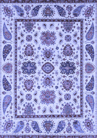 Abstract Blue Modern Rug, abs3742blu