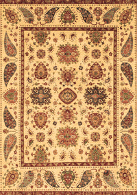 Abstract Brown Modern Rug, abs3742brn