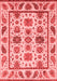 Abstract Red Modern Area Rugs