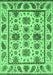 Machine Washable Abstract Emerald Green Modern Area Rugs, wshabs3742emgrn