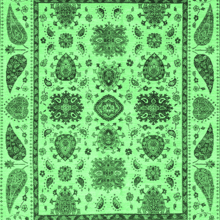 Machine Washable Abstract Emerald Green Modern Area Rugs, wshabs3742emgrn