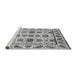 Sideview of Machine Washable Abstract Gray Modern Rug, wshabs3742gry