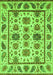 Machine Washable Abstract Green Modern Area Rugs, wshabs3742grn