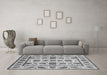 Machine Washable Abstract Gray Modern Rug in a Living Room,, wshabs3742gry