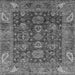 Square Machine Washable Oriental Gray Traditional Rug, wshabs3743gry