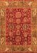 Machine Washable Oriental Orange Traditional Area Rugs, wshabs3743org