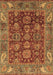 Machine Washable Oriental Brown Traditional Rug, wshabs3743brn