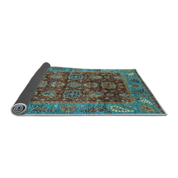 Sideview of Oriental Light Blue Traditional Rug, abs3743lblu