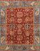 Abstract Orange Brown Oriental Rug, abs3743