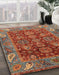 Machine Washable Abstract Orange Brown Rug in a Family Room, wshabs3743