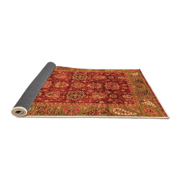 Sideview of Oriental Orange Traditional Rug, abs3743org
