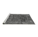 Sideview of Machine Washable Oriental Gray Traditional Rug, wshabs3743gry