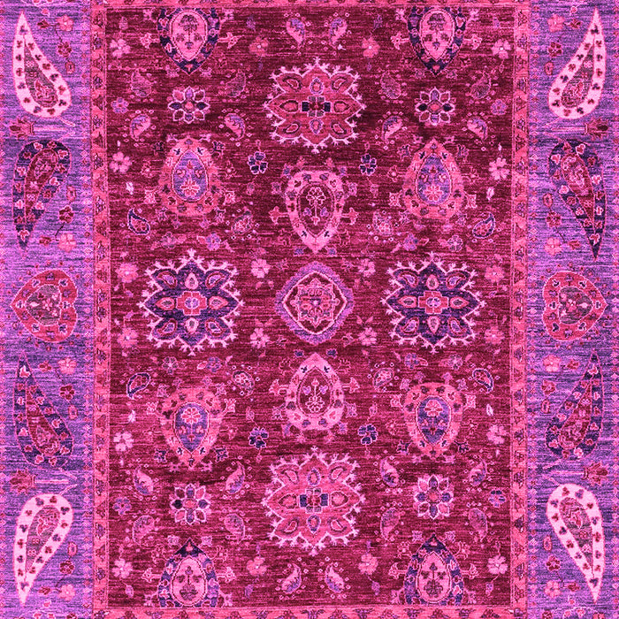Machine Washable Oriental Pink Traditional Rug, wshabs3743pnk