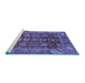 Sideview of Machine Washable Oriental Blue Traditional Rug, wshabs3743blu