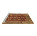 Sideview of Machine Washable Oriental Brown Traditional Rug, wshabs3743brn