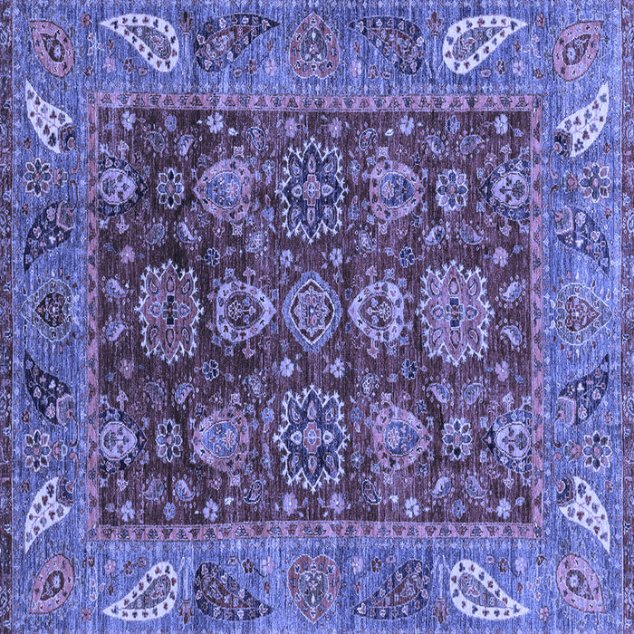 Square Oriental Blue Traditional Rug, abs3743blu