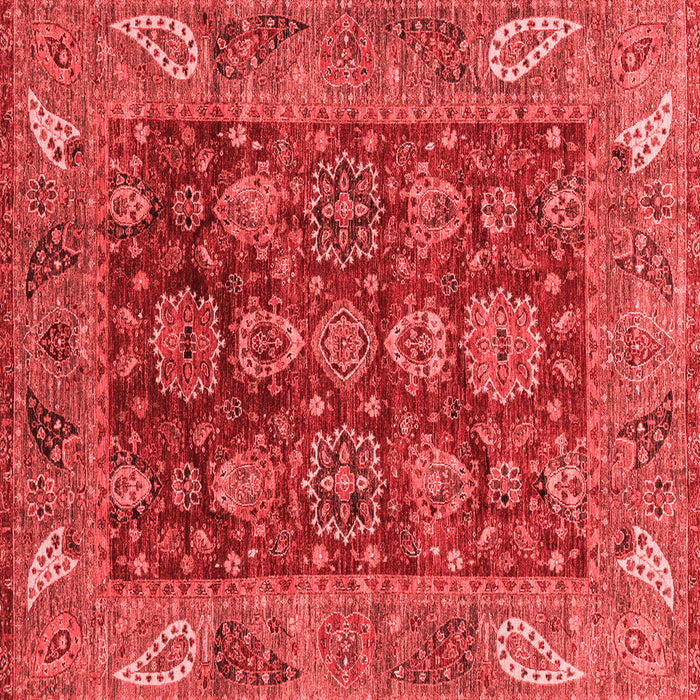 Machine Washable Oriental Red Traditional Rug, wshabs3743red