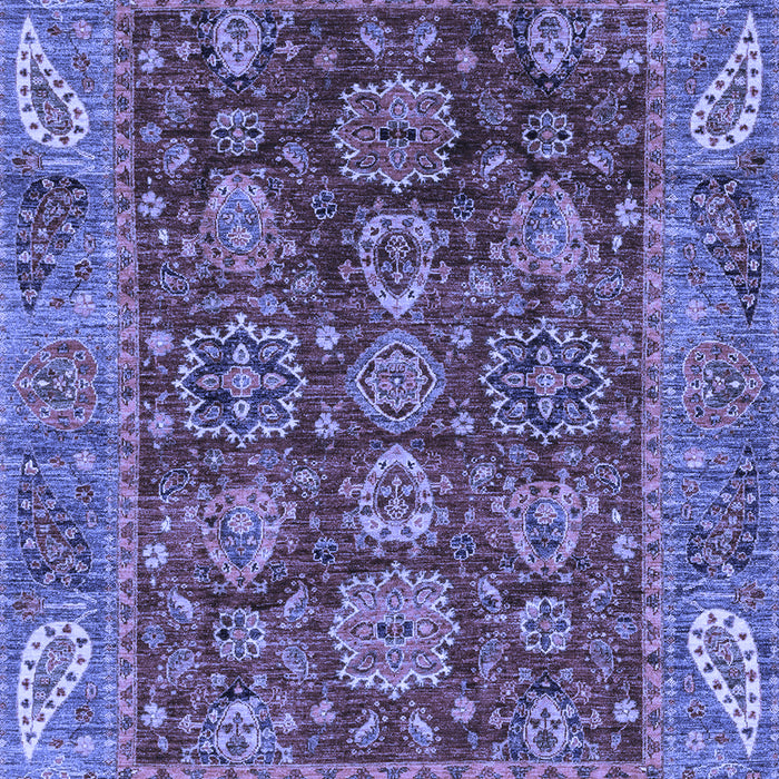 Machine Washable Oriental Blue Traditional Rug, wshabs3743blu