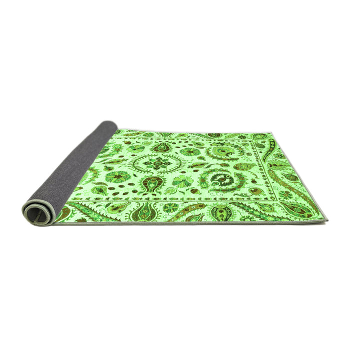 Sideview of Abstract Green Modern Rug, abs3744grn