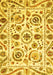 Machine Washable Abstract Yellow Modern Rug, wshabs3744yw