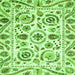 Square Abstract Green Modern Rug, abs3744grn