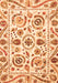 Machine Washable Abstract Orange Modern Area Rugs, wshabs3744org