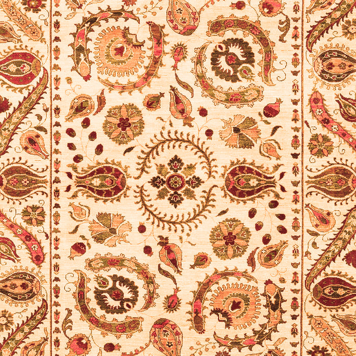 Machine Washable Abstract Orange Modern Area Rugs, wshabs3744org