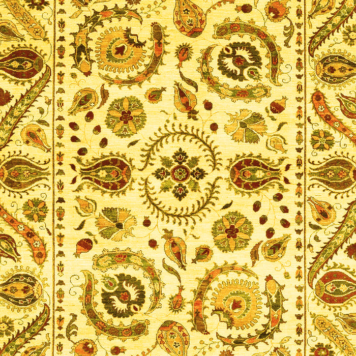 Abstract Yellow Modern Rug, abs3744yw