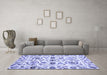 Machine Washable Abstract Blue Modern Rug in a Living Room, wshabs3744blu