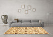 Machine Washable Abstract Brown Modern Rug in a Living Room,, wshabs3744brn