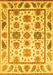 Machine Washable Abstract Yellow Modern Rug, wshabs3745yw