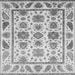 Square Abstract Gray Modern Rug, abs3745gry