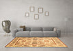 Machine Washable Abstract Brown Modern Rug in a Living Room,, wshabs3745brn