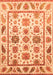 Machine Washable Abstract Orange Modern Area Rugs, wshabs3745org