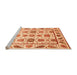 Sideview of Machine Washable Abstract Orange Modern Area Rugs, wshabs3745org