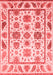 Abstract Red Modern Area Rugs