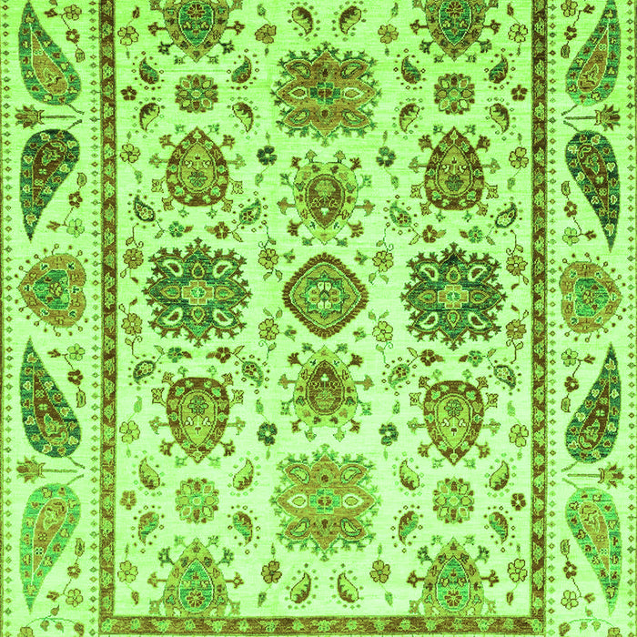 Machine Washable Abstract Green Modern Area Rugs, wshabs3745grn