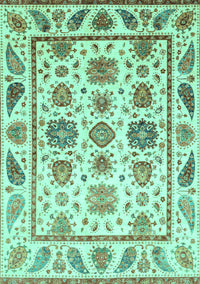 Abstract Turquoise Modern Rug, abs3745turq