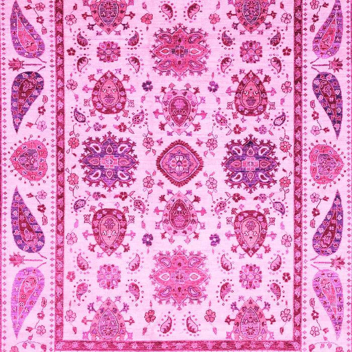 Machine Washable Abstract Pink Modern Rug, wshabs3745pnk