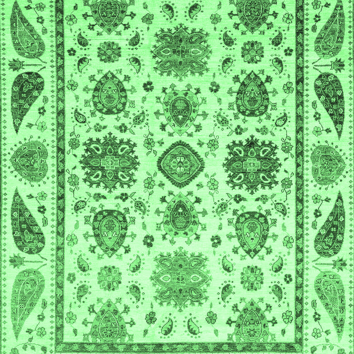 Machine Washable Abstract Emerald Green Modern Area Rugs, wshabs3745emgrn
