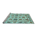 Sideview of Machine Washable Abstract Light Blue Modern Rug, wshabs3745lblu