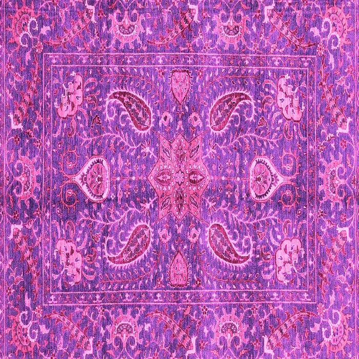 Square Machine Washable Oriental Pink Traditional Rug, wshabs3746pnk