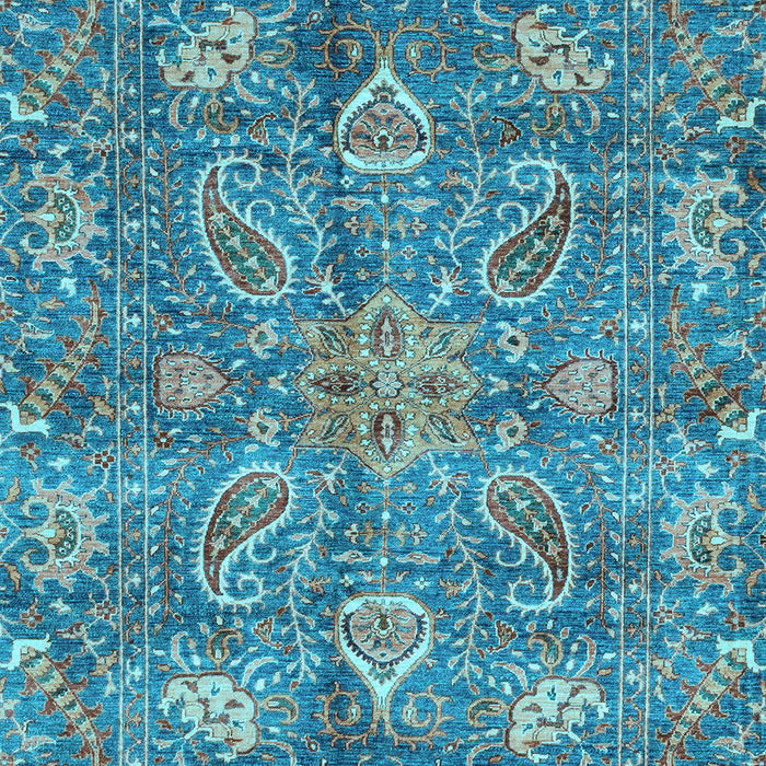 Oriental Light Blue Traditional Rug, abs3746lblu