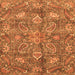 Square Oriental Orange Traditional Rug, abs3746org