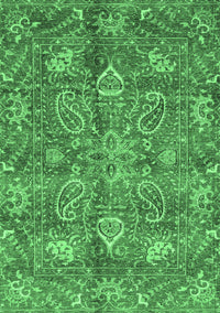 Oriental Emerald Green Traditional Rug, abs3746emgrn