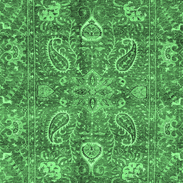 Oriental Emerald Green Traditional Rug, abs3746emgrn