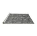 Sideview of Machine Washable Oriental Gray Traditional Rug, wshabs3746gry