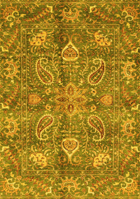 Oriental Yellow Traditional Rug, abs3746yw