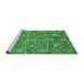 Sideview of Machine Washable Oriental Emerald Green Traditional Area Rugs, wshabs3746emgrn