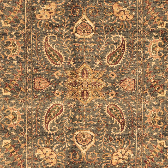 Machine Washable Oriental Brown Traditional Rug, wshabs3746brn